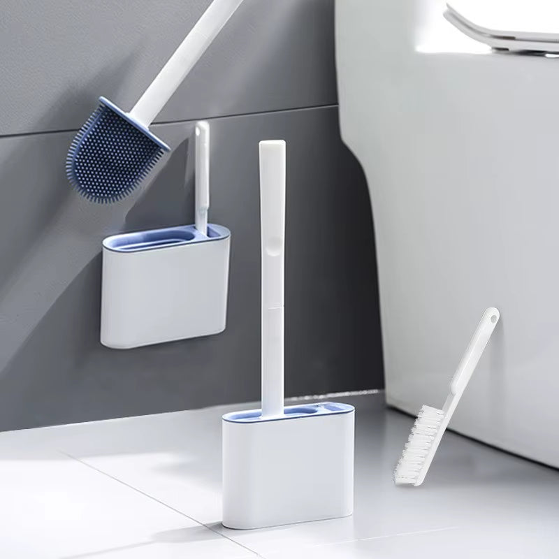 Wall-Mounted Toilet Cleaning Set with Corner-Free Brush for Comprehensive Household Hygiene
