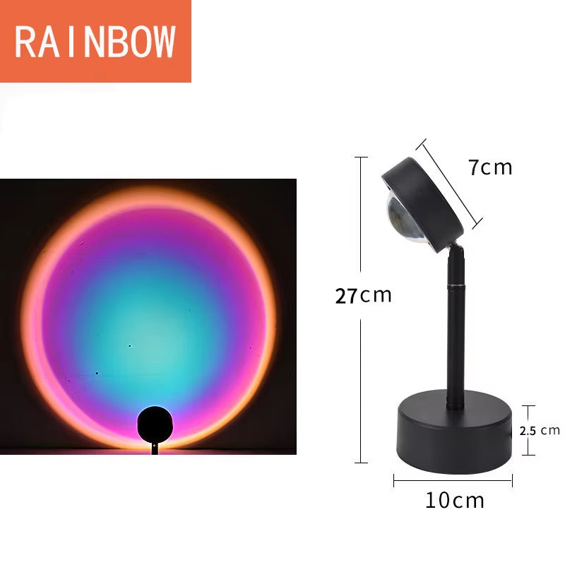 Sanjibook USB Sunset Lamp Night Light Projector Home Decoration Portable Living Room Wall Photography Neon Atmosphere Lighting