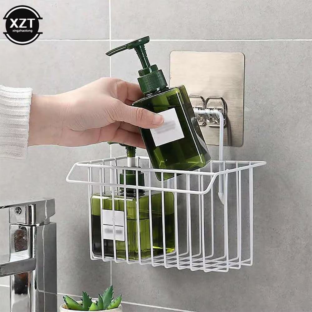 Hanging Storage Holder for Kitchen and Bathroom - Multifunctional Dish Cloth, Sponge, and Towel Organizer with Drain Rack