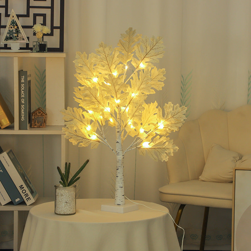 LED Illuminated Maple Leaf Birch Tree Decoration