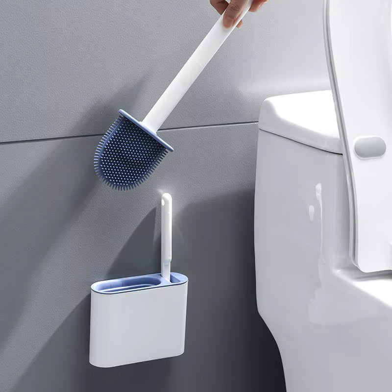 Wall-Mounted Toilet Cleaning Set with Corner-Free Brush for Comprehensive Household Hygiene