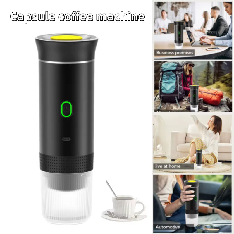 Multifunctional Portable Espresso Machine with Wireless Heating and Capsule Compatibility