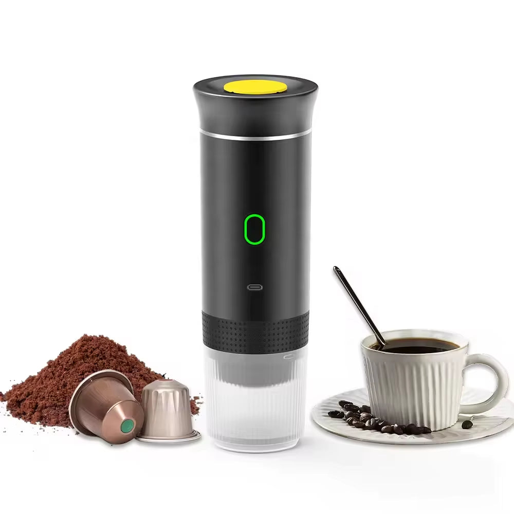 Multifunctional Portable Espresso Machine with Wireless Heating and Capsule Compatibility