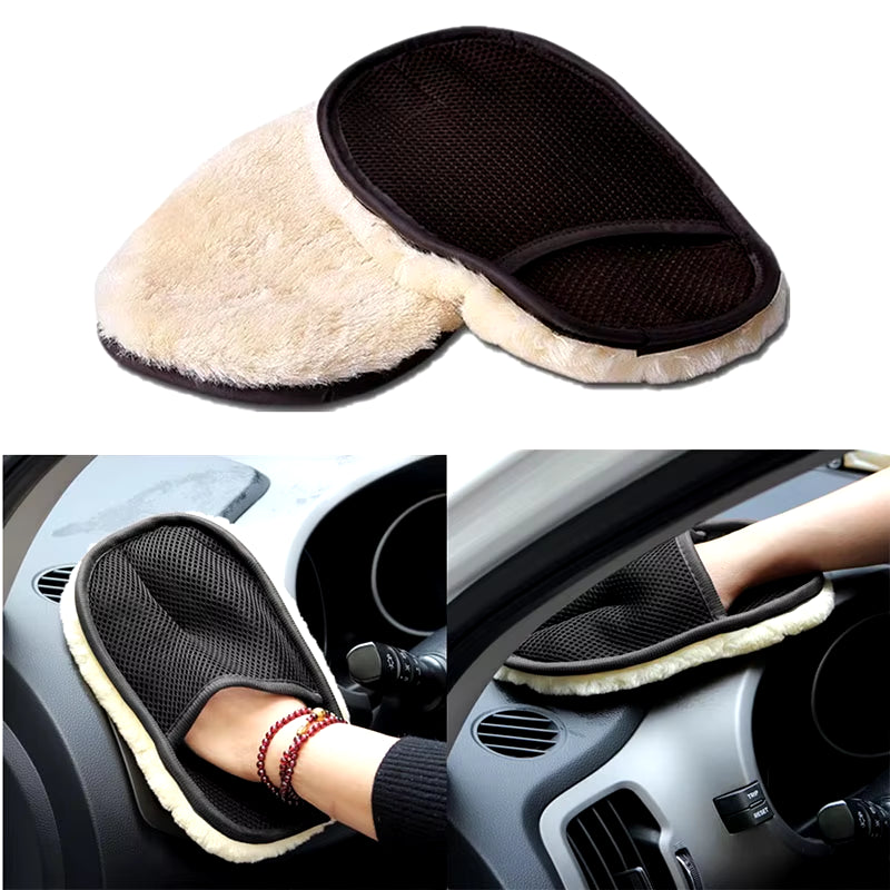 Microfiber Wool Soft Auto Washing Glove for Car and Motorcycle Care