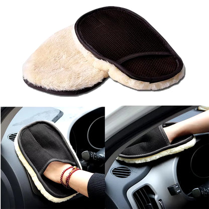 Microfiber Wool Soft Auto Washing Glove for Car and Motorcycle Care