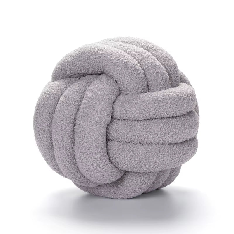 Velvet Knot Ball Throw Pillows for Home Decor - Soft Cushions for Couch and Bench, Ideal for Lounge Chair Backrest