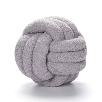 Velvet Knot Ball Throw Pillows for Home Decor - Soft Cushions for Couch and Bench, Ideal for Lounge Chair Backrest