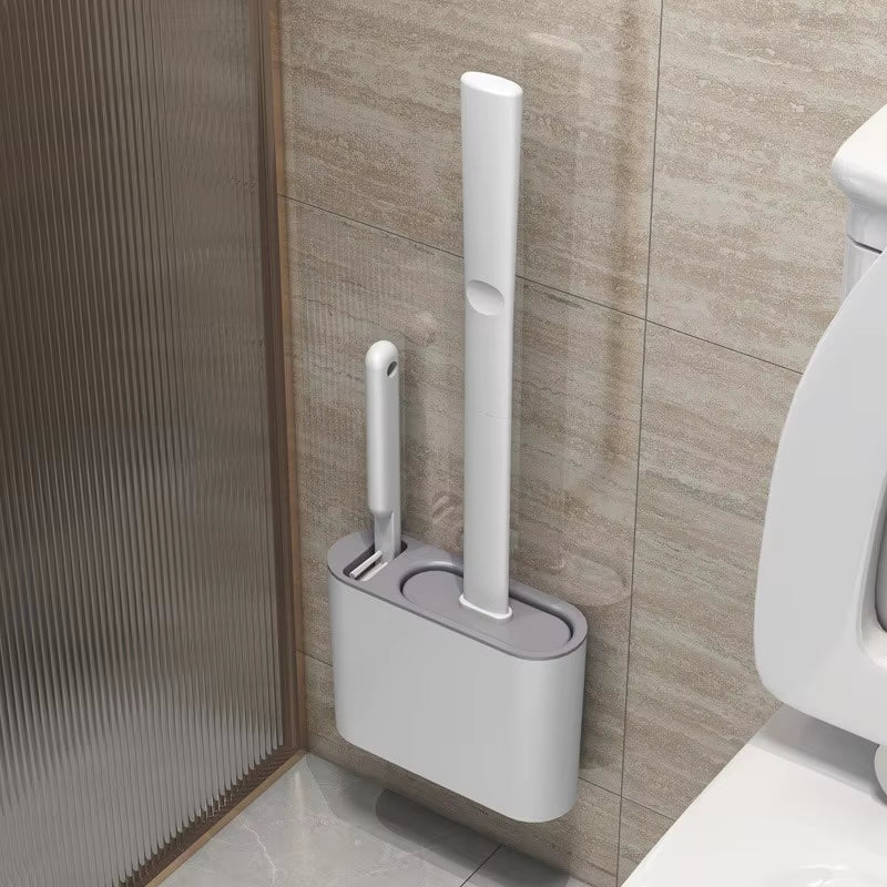 Wall-Mounted Toilet Cleaning Set with Corner-Free Brush for Comprehensive Household Hygiene